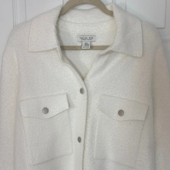 Rachel Zoe White Teddy Jacket- Women’s Plus Size 2X - Picture 3 of 7